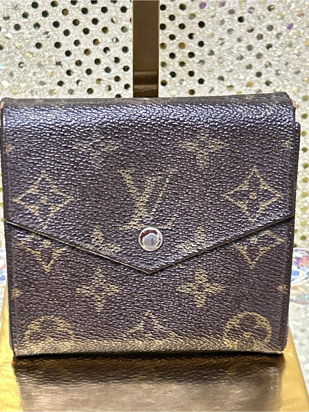 Louis Vuitton Monogram Envelope Wallet in Brown and Gold